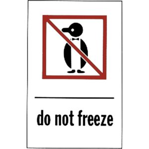 "Do Not Freeze" Special Handling Labels, 6" L x 4" W, Red on White